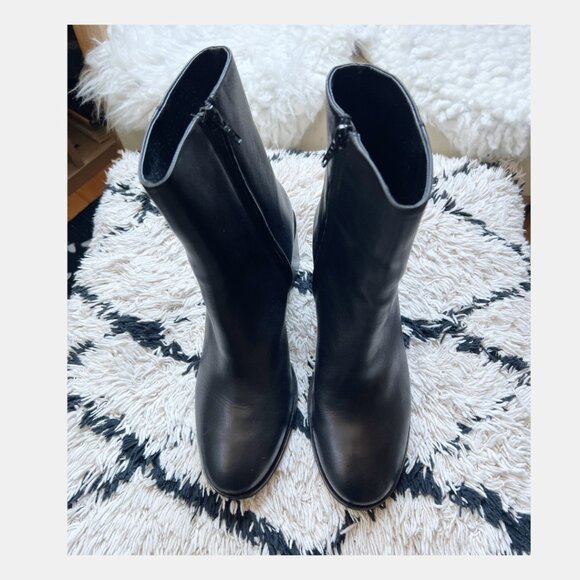 ANTHROPOLOGIE - Leather Heeled Ankle Boots - Picture 3 of 7